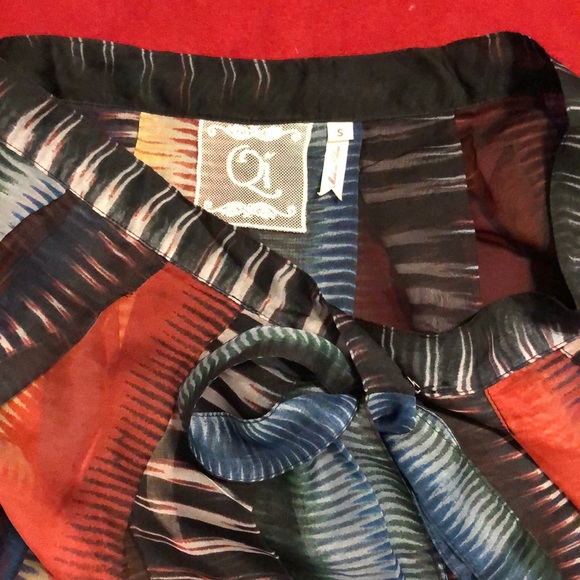 Boho hippy pleated sheer skirt, chiffon - Picture 2 of 2